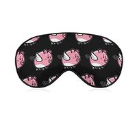Mignon cochon volant masque de sommeil nuit couverture oeil pour femmes hommes BlockLight pour avion voyage sieste sangle réglable