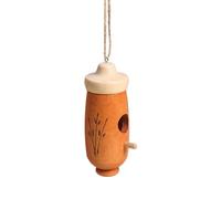 Mignon confortable en bois naturel pour oiseaux de petite taille, perruches pour animaux de compagnie, colibri, moineaux, cage à oiseaux pour l'extérieur ou l'extérieur, nichoir à oiseaux en bois à