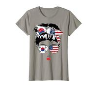 Mignon coréen américain Maman Fille sœur coréenne Constitution Jour T-Shirt