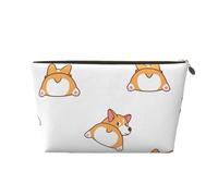 Mignon Corgi Cul, Trousse de Maquillage Trousse à cosmétiques Trousse de Toilette de Voyage Portable Pochette de Toilette