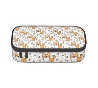 Mignon Corgi Dog Trousse spéciale pour filles garçons, grande trousse à crayons grande capacité, grande trousse à crayons, sac à crayons pour étudiants papeterie avec fermeture éclair pour le travai