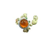 Mignon Crabe Ouvert Anneaux Cristal Belle Océan Animal Réglable Wrap Doigt Éternité Empilage Anneau Bande Confort Bijoux pour Femmes