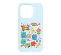 Mignon Crayon Apple Crayon Enseignant Enfant Retour à l'École Fournitures Coque pour iPhone 15 Pro