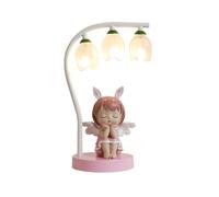 Mignon Créatif Chambre Chevet Enfants Chambre Bureau Lumière École Parc D’attractions Lampe de bureau Villa Restaurant Bibliothèque Lampe de table Chaud Dessin animé Rose Lapin Verre Résine Luminaire