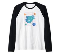 Mignon Créature Mer Espace Aventure Art Japonais Manche Raglan