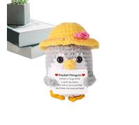 Mignon Crochet Positif - Jouet de Soutien émotionnel, Petits Ornements positifs | Animaux en Tricot Qui tiennent des poupées en Crochet avec Message Positif, à Collectionner émotionnelle