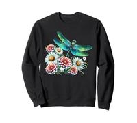 Mignon Daisy Libellule Délice Aquarelle Été Sweatshirt