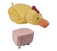 Mignon d'animal Tabouret de Bas de Pied en Bois avec Un Coussin rembourré et des Pieds antidérapants pour Les Enfants Adultes à la Maison pour la Maison de Maternelle (Motif de Canard en Caoutchouc)