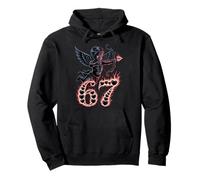 Mignon Dark Gothic Valentine 67 Cupidon Flèche Anti Amour Meme Sweat à Capuche