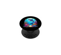 Mignon Dauphin Vie océanique scène sous-Marine Animaux Marins PopSockets PopGrip Adhésif