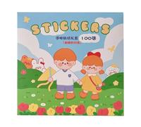 Mignon de dessin animé Sticker pour animaux de compagnie 100 feuilles pour bricolage esthétique de bouteille d'eau de carnet ordinateur portable