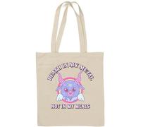 Mignon Death Metal Angel Death in My Metal Not in My Meals Sac fourre-tout en coton naturel Blanc
