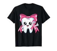 Mignon Dentiste Dentiste Mois de Sensibilisation au Cancer du Sein Rose T-Shirt