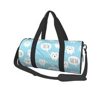 Mignon Dentiste Hygiéniste Dentaire Imprimer Bleu, Sac de Voyage de Grande capacité, Sac à Main Rond, Sac de Voyage de Sport, fourre-Tout, Sac de Fitness
