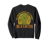 Mignon Dessin animé Cactus Be Strong Pansies Funny Plant Sweatshirt