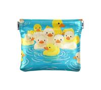 Mignon dessin animé canard bleu femmes portefeuille argent portefeuille unique maquillage période sac pour femme, Mignon dessin animé canard bleu, 1 size, Impression artistique
