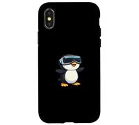 Mignon Dessin animé de Pingouin de Joueur de réalité virtuelle Coque pour iPhone X/XS