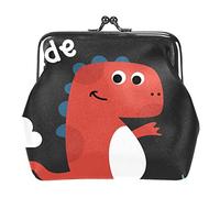 Mignon Dessin animé Dinosaure Bonjour mec Porte-Monnaie Pochette Vintage Boucle Pochette Kiss-Lock Changement Sac à Main Fermoir Fermeture Portefeuilles pour Femme Fille