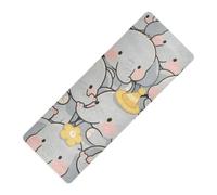 Mignon dessin animé éléphant gris imprimé yogamat épais 1 mm pour la maison antidérapant, avec sac de yoga tapete para ejercicio 180,3 x 66 cm