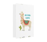 Mignon dessin animé lama cactus impression verticale amour boucle papier perle carte de vœux de vacances avec enveloppes pour amis, famille