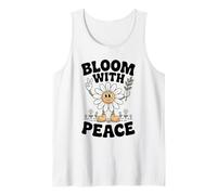 Mignon dessin animé marguerite tenant un signe de paix et une branche d'olivier Débardeur