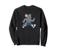 Mignon Dessin animé Souris Course Marathon Sprint Sweatshirt