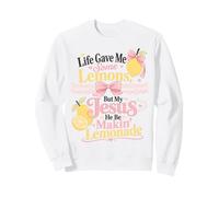 Mignon Dicton de Foi chrétienne Citron avec nœud Rose Sweatshirt