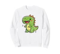 Mignon Dino Doodle Kids Dessin Kawaii Dinosaures Amoureux Sweatshirt
