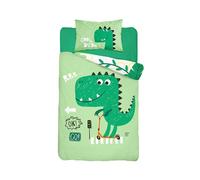 Mignon DINO lit de bébé Vert 100x135 cm, 40x60 cm