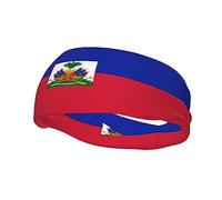 Mignon Drapeau d'Haïti Bandeaux Femmes Hommes Drapeau haïtien Bandeau de Sport Bandeaux pour la Course à Pied Fitness Yoga Cyclisme