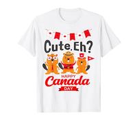 Mignon drapeau « Eh Happy Canada Day » pour garçons et filles T-Shirt