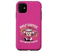 Mignon drôle Amateur de café Enseignant Anglais école Hommes Femmes Coque pour iPhone 11