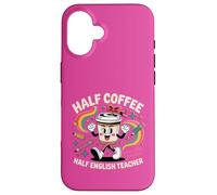 Mignon drôle Amateur de café Enseignant Anglais école Hommes Femmes Coque pour iPhone 16