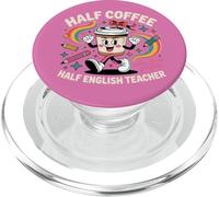 Mignon drôle Amateur de café Enseignant Anglais école Hommes Femmes PopSockets PopGrip pour MagSafe