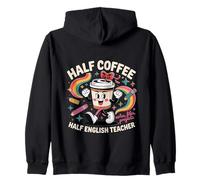 Mignon drôle Amateur de café Enseignant Anglais école Hommes Femmes Sweat à Capuche