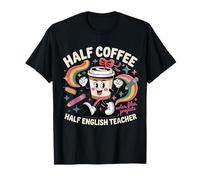Mignon drôle Amateur de café Enseignant Anglais école Hommes Femmes T-Shirt