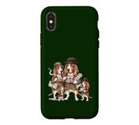 Mignon drôle Basset Hound Chiens Famille d'Angleterre Coque pour iPhone X/XS