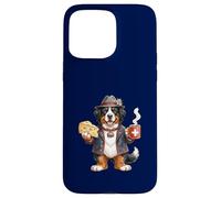 Mignon drôle Bouvier Bernois Chien Café Fromage Suisse Drapeau Coque pour iPhone 15 Pro Max
