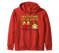 Mignon drôle Kawaii Like Father Like Daughter Anime Devil Sweat à Capuche