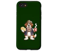 Mignon drôle Saint Bernard Chien Café Fromage Drapeau Suisse Coque pour iPhone SE (2020) / 7/8