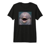 Mignon drôle Visage de Dauphin Gros Plan Meme Flou Photo T-Shirt Haut de Gamme