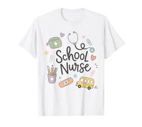 Mignon école infirmière Pastel Campus Health Office T-Shirt Graphique avec Valeur