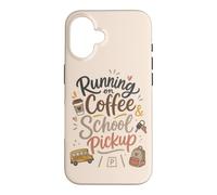 Mignon école ramassage café Maman Matin Humour Ambiance Coque pour iPhone 16