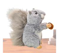 Mignon écureuil en peluche - Animal en peluche réaliste | Jouet modèle de statuette d'écureuil rempli, jouet d'écureuil rempli avec grande queue, jouet réaliste en peluche P
