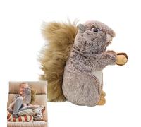 Mignon écureuil en peluche - Animal en peluche réaliste | Jouet modèle de statuette d'écureuil rempli, jouet d'écureuil rempli avec grande queue, jouet réaliste en peluche P
