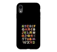 Mignon Effrayant Halloween Alphabet ABC Monstre Fantôme pour Enfants Coque pour iPhone XR