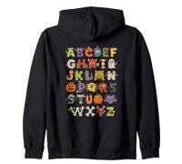 Mignon Effrayant Halloween Alphabet ABC Monstre Fantôme pour Enfants Sweat à Capuche