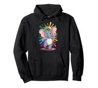 Mignon éléphant Kawaii avec Danse colorée Sweat à Capuche