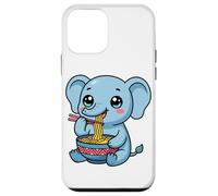 Mignon éléphant Ramen Graphique Kawaii Animal Bleu Coque pour iPhone 12 Mini