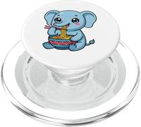 Mignon éléphant Ramen Graphique Kawaii Animal Bleu PopSockets PopGrip pour MagSafe